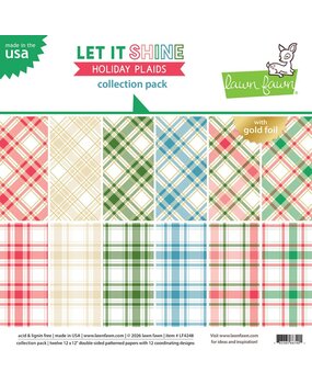 Lawn Fawn Let It Shine Holiday Plaids 12x12 Inch Collection Pack (LF4248) Lawn Fawn Let It Shine Holiday Plaids 12x12 Inch Collection Pack (LF4248)