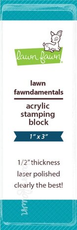 Lawn Fawn Acrylic Stamping Block 1x3 Inch (LF3995) Lawn Fawn Acrylic Stamping Block 1x3 Inch (LF3995)