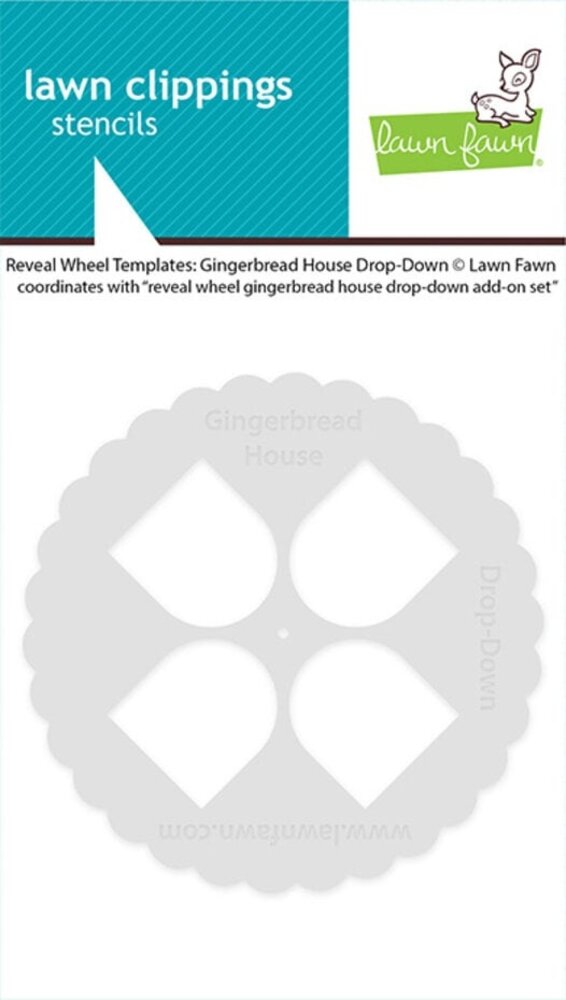 Lawn Fawn Reveal Wheel Templates Gingerbread House Drop-Down (LF4263) Lawn Fawn Reveal Wheel Templates Gingerbread House Drop-Down (LF4263)