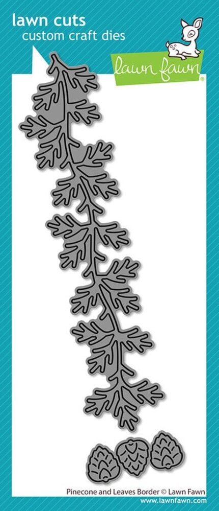 Lawn Fawn Pinecone And Leaves Border Dies (LF4271)
