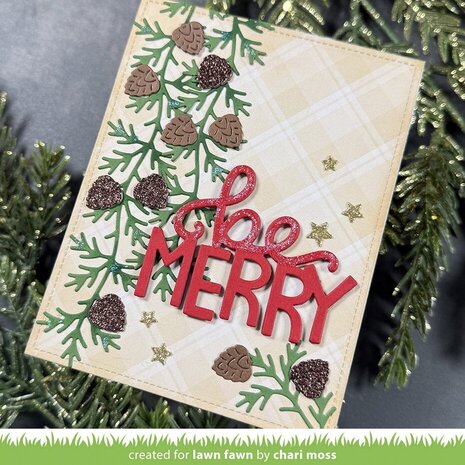 Lawn Fawn Pinecone And Leaves Border Dies (LF4271)