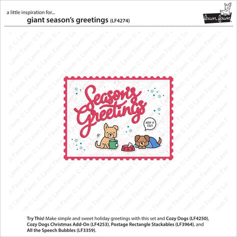 Lawn Fawn Giant Season's Greetings Dies (LF4274) Lawn Fawn Giant Season's Greetings Dies (LF4274)