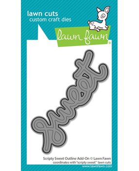 Lawn Fawn Scripty Sweet Outline Add-On Dies (LF4275) Lawn Fawn Scripty Sweet Outline Add-On Dies (LF4275)