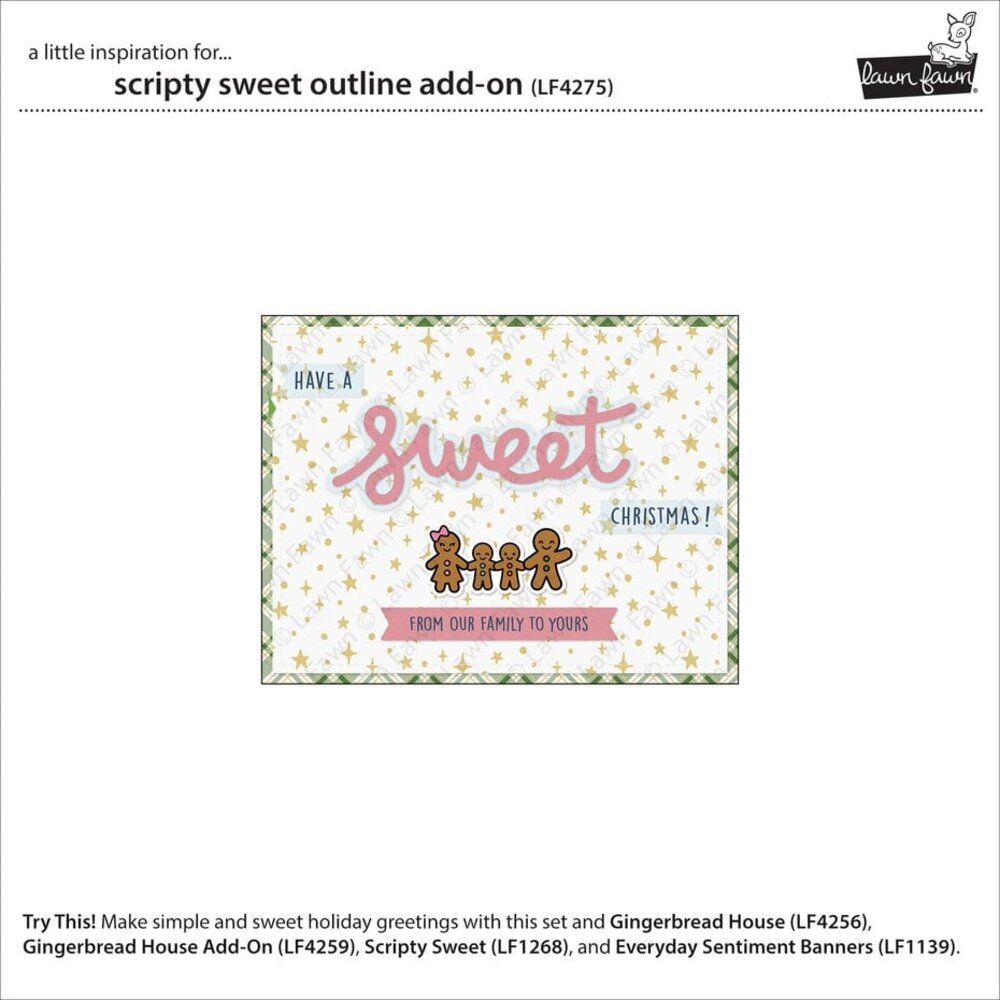 Lawn Fawn Scripty Sweet Outline Add-On Dies (LF4275) Lawn Fawn Scripty Sweet Outline Add-On Dies (LF4275)