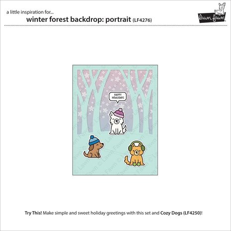 Lawn Fawn Winter Forest Backdrop: Portrait Dies (LF4276)