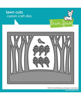 Lawn Fawn Winter Forest Backdrop: Landscape Dies (LF4277)