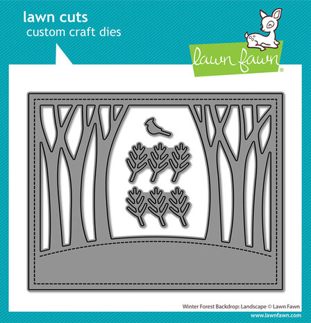 Lawn Fawn Winter Forest Backdrop: Landscape Dies (LF4277)