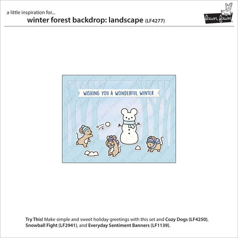 Lawn Fawn Winter Forest Backdrop: Landscape Dies (LF4277)