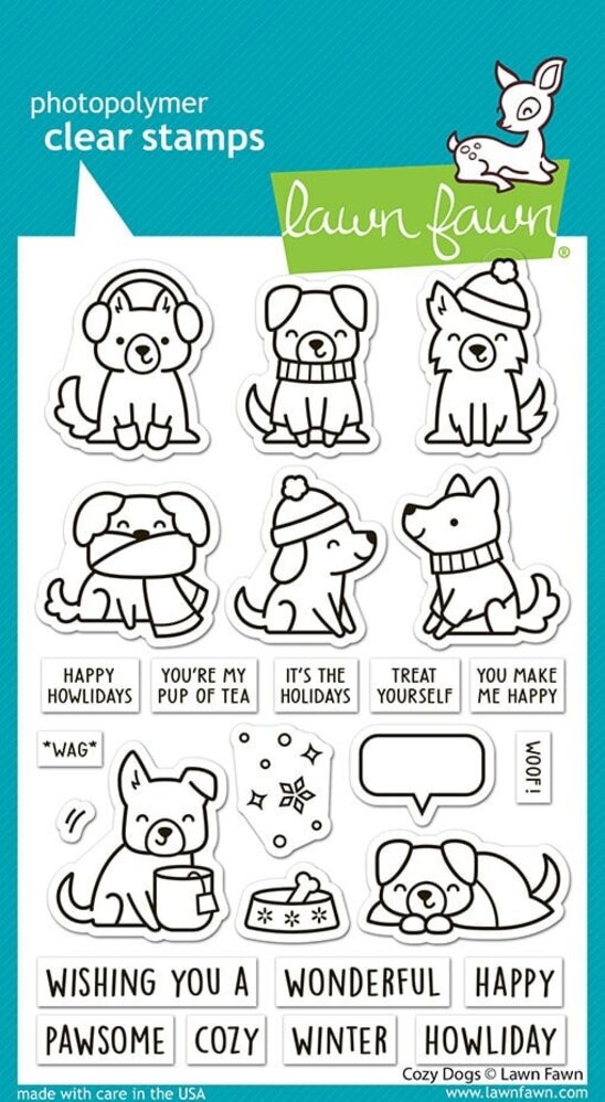 Lawn Fawn Cozy Dogs Clear Stamps (LF4250) Lawn Fawn Cozy Dogs Clear Stamps (LF4250)