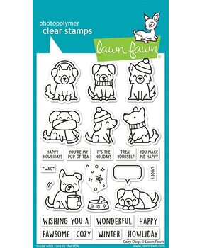 Lawn Fawn Cozy Dogs Clear Stamps (LF4250) Lawn Fawn Cozy Dogs Clear Stamps (LF4250)
