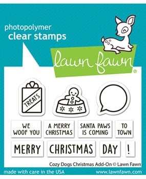 Lawn Fawn Cozy Dogs Christmas Add-On Clear Stamps (LF4253)