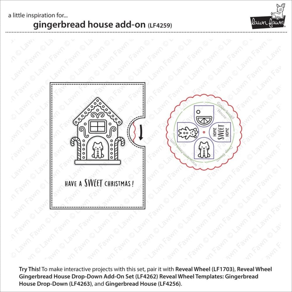 Lawn Fawn Gingerbread House Add-On Clear Stamps (LF4259) Lawn Fawn Gingerbread House Add-On Clear Stamps (LF4259)
