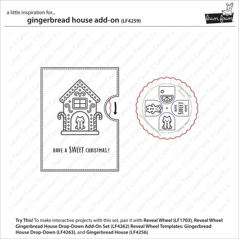 Lawn Fawn Gingerbread House Add-On Clear Stamps (LF4259) Lawn Fawn Gingerbread House Add-On Clear Stamps (LF4259)