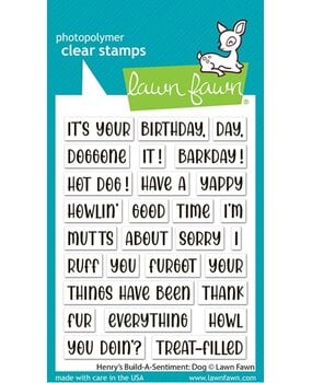 Lawn Fawn Henry's Build-A-Sentiment Dog Clear Stamps (LF4264) Lawn Fawn Henry's Build-A-Sentiment Dog Clear Stamps (LF4264)