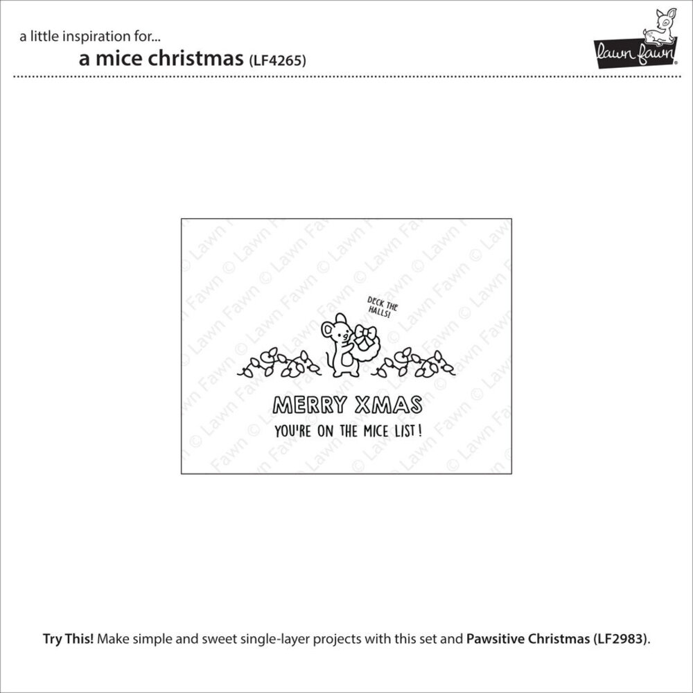 Lawn Fawn A Mice Christmas Clear Stamps (LF4265) Lawn Fawn A Mice Christmas Clear Stamps (LF4265)