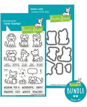 Lawn Fawn Cozy Dogs Stamp & Die DUO (LF4251)