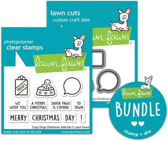 Lawn Fawn Cozy Dogs Christmas Add-On Stamp & Die DUO (LF4254) Lawn Fawn Cozy Dogs Christmas Add-On Stamp & Die DUO (LF4254)
