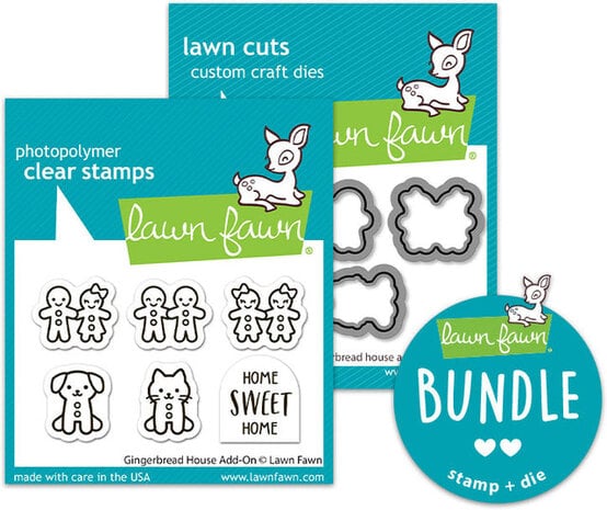 Lawn Fawn Gingerbread House Add-On Stamp & Die DUO (LF4260)