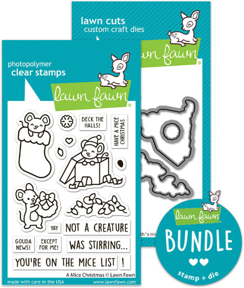 Lawn Fawn A Mice Christmas Stamp & Die DUO (LF4266)