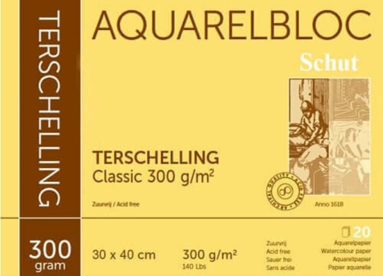Schut Terschelling Aquarelbloc Classic 30x40cm 300gr/m2 (SCH21047)