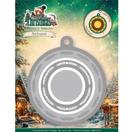 Berrie's Beauties Good Old Christmas Dies Noel Ornament (BBD10134) Berrie's Beauties Good Old Christmas Dies Noel Ornament (BBD10134)