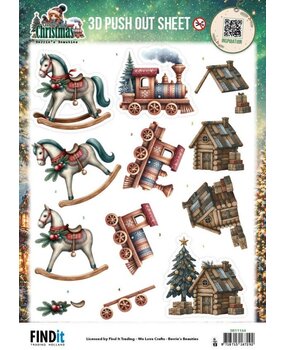 Berrie's Beauties Good Old Christmas 3D Push Out Christmas Toys (SB11164) Berrie's Beauties Good Old Christmas 3D Push Out Christmas Toys (SB11164)