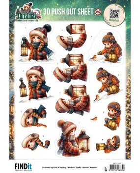Berrie's Beauties Good Old Christmas 3D Push Out Girls (SB11165) Berrie's Beauties Good Old Christmas 3D Push Out Girls (SB11165)