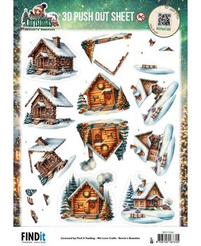 Berrie's Beauties Good Old Christmas 3D Push Out Houses (SB11166) Berrie's Beauties Good Old Christmas 3D Push Out Houses (SB11166)