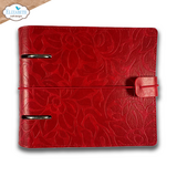 Elizabeth Craft Designs Comfy Cozy Memory Binder Square Page Festive Red Embossed (MB007)