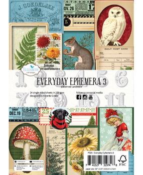 Elizabeth Craft Designs Everyday Ephemera 3 A5 Patterned Cardstock (PS05)