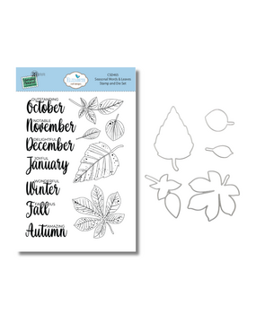 Elizabeth Craft Designs Comfy Cozy Stamp & Dies Seasonal Words & Leaves (CSD465) Elizabeth Craft Designs Comfy Cozy Stamp & Dies Seasonal Words & Leaves (CSD465)