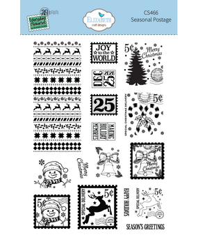 Elizabeth Craft Designs Comfy Cozy A5 Clear Stamps Seasonal Postage (CS466) Elizabeth Craft Designs Comfy Cozy A5 Clear Stamps Seasonal Postage (CS466)
