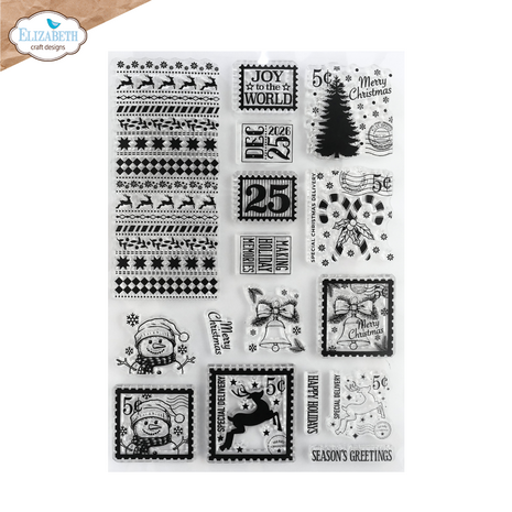 Elizabeth Craft Designs Comfy Cozy A5 Clear Stamps Seasonal Postage (CS466) Elizabeth Craft Designs Comfy Cozy A5 Clear Stamps Seasonal Postage (CS466)