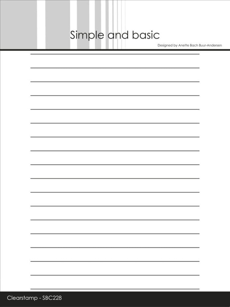 Simple and Basic Lines A6+ Clear Stamp (SBC228) Simple and Basic Lines A6+ Clear Stamp (SBC228)