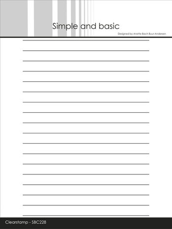 Simple and Basic Lines A6+ Clear Stamp (SBC228) Simple and Basic Lines A6+ Clear Stamp (SBC228)