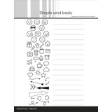Simple and Basic Lines & Icons A6+ Clear Stamp (SBC229)