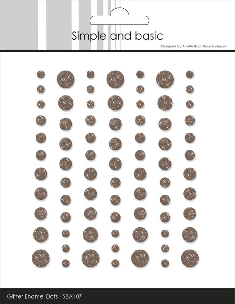 Simple and Basic Glitter Enamel Dots Coffee (77pcs) (SBA107)