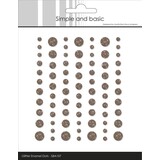 Simple and Basic Glitter Enamel Dots Coffee (77pcs) (SBA107)
