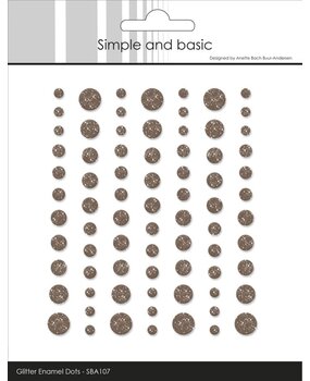 Simple and Basic Glitter Enamel Dots Coffee (77pcs) (SBA107)