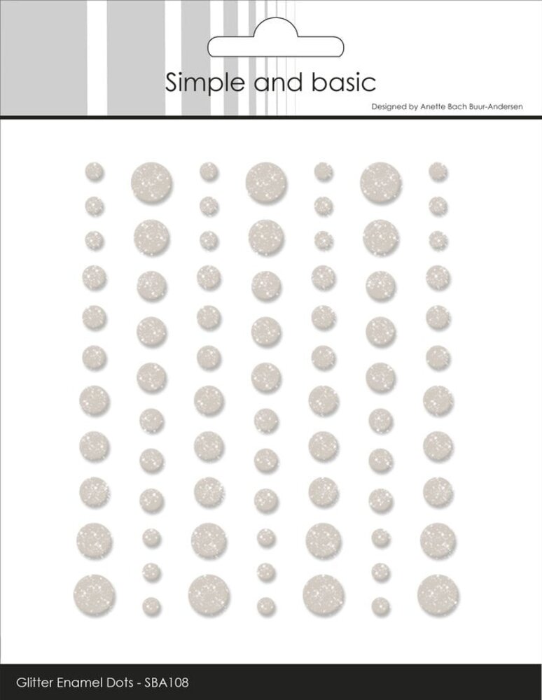 Simple and Basic Glitter Enamel Dots Beige (77pcs) (SBA108)