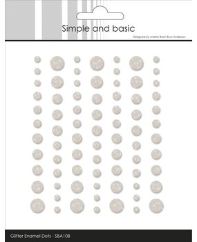 Simple and Basic Glitter Enamel Dots Beige (77pcs) (SBA108)