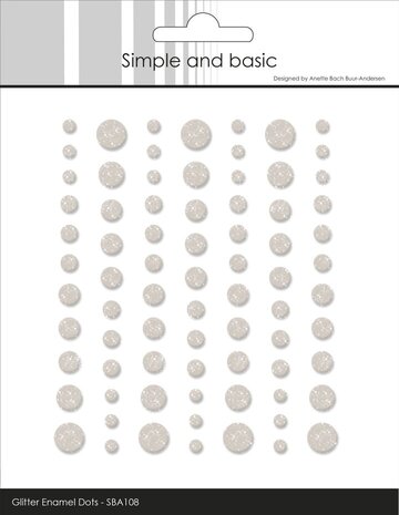 Simple and Basic Glitter Enamel Dots Beige (77pcs) (SBA108)
