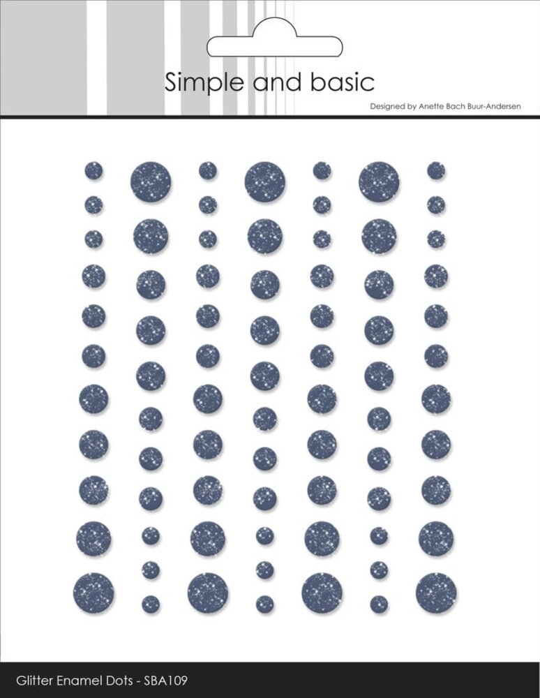 Simple and Basic Glitter Enamel Dots Navy (77pcs) (SBA109) Simple and Basic Glitter Enamel Dots Navy (77pcs) (SBA109)