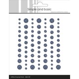 Simple and Basic Glitter Enamel Dots Navy (77pcs) (SBA109)