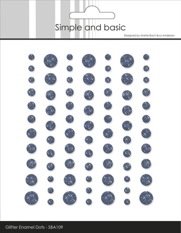 Simple and Basic Glitter Enamel Dots Navy (77pcs) (SBA109) Simple and Basic Glitter Enamel Dots Navy (77pcs) (SBA109)