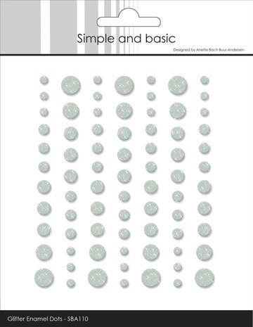 Simple and Basic Glitter Enamel Dots Eucalyptus (77pcs) (SBA110) Simple and Basic Glitter Enamel Dots Eucalyptus (77pcs) (SBA110)