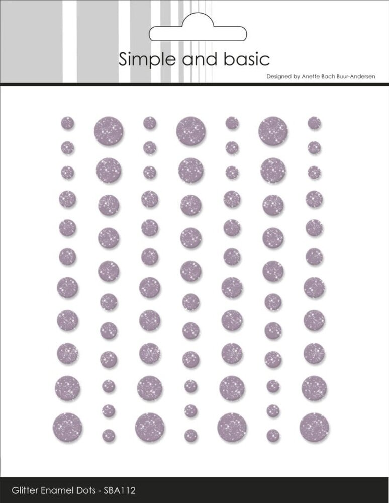 Simple and Basic Glitter Enamel Dots Heather (77pcs) (SBA112)