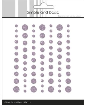Simple and Basic Glitter Enamel Dots Heather (77pcs) (SBA112)