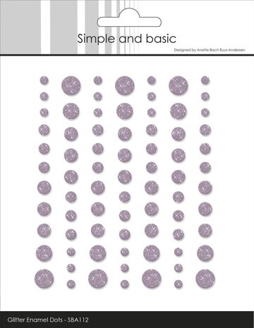 Simple and Basic Glitter Enamel Dots Heather (77pcs) (SBA112)