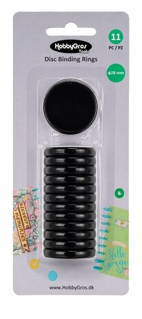 HobbyGros Disc Binding Rings Black 28mm (HGT051) HobbyGros Disc Binding Rings Black 28mm (HGT051)